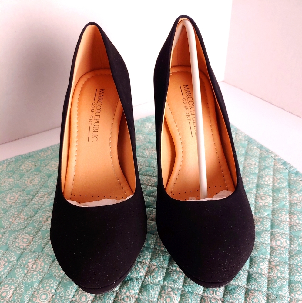 Marco Republic Comfort Nubuck 4" Heels New